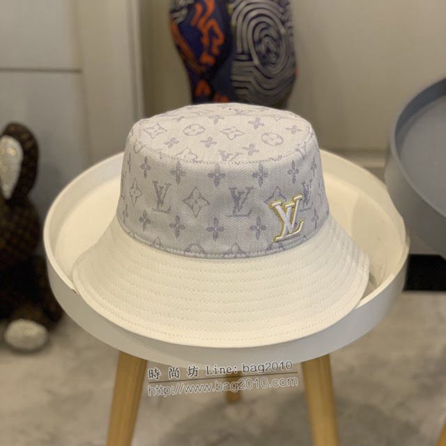 LV新品女士帽子 路易威登雙面牛仔漁夫帽遮陽帽  mm1679